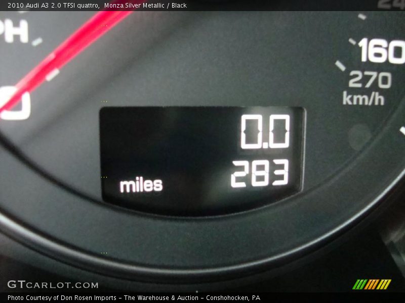 Monza Silver Metallic / Black 2010 Audi A3 2.0 TFSI quattro