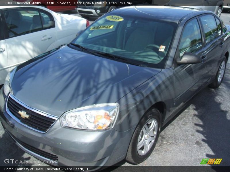 Dark Gray Metallic / Titanium Gray 2008 Chevrolet Malibu Classic LS Sedan