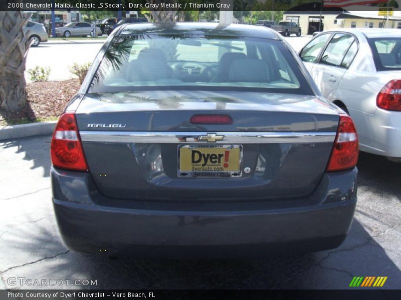 Dark Gray Metallic / Titanium Gray 2008 Chevrolet Malibu Classic LS Sedan