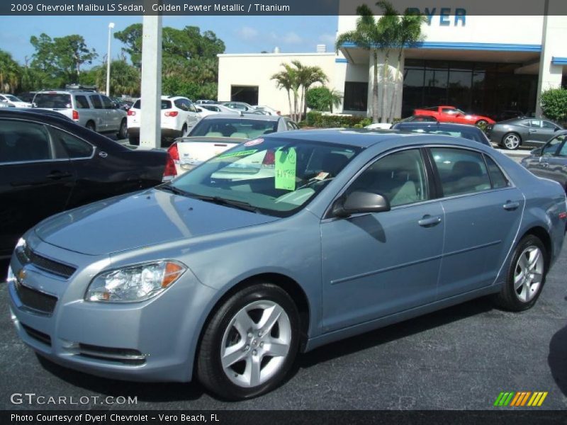 Golden Pewter Metallic / Titanium 2009 Chevrolet Malibu LS Sedan