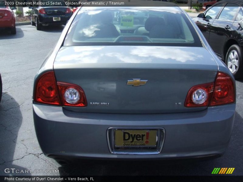 Golden Pewter Metallic / Titanium 2009 Chevrolet Malibu LS Sedan