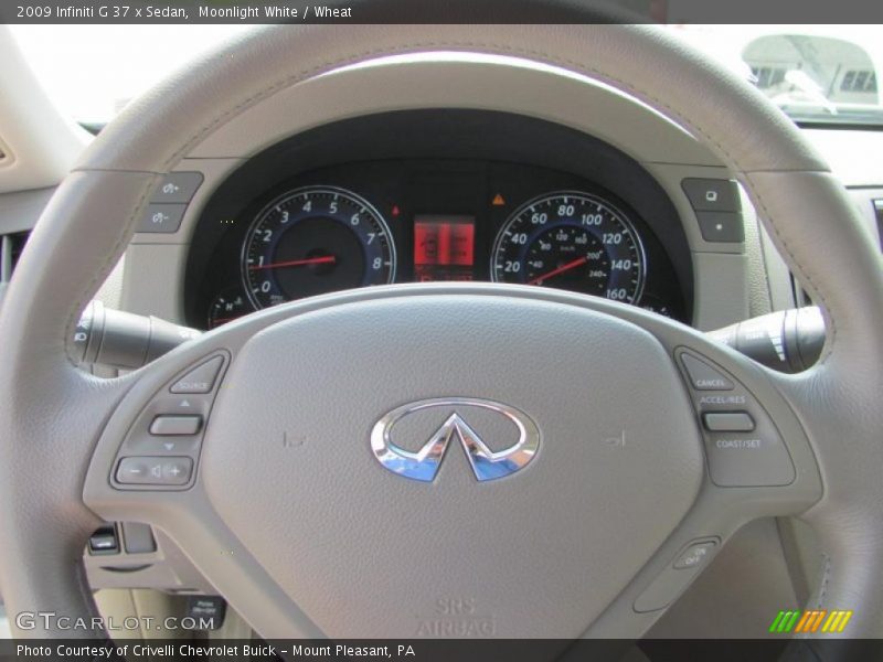 Moonlight White / Wheat 2009 Infiniti G 37 x Sedan