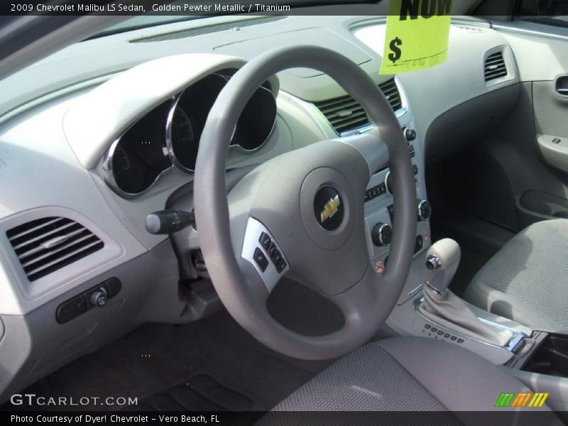 Golden Pewter Metallic / Titanium 2009 Chevrolet Malibu LS Sedan