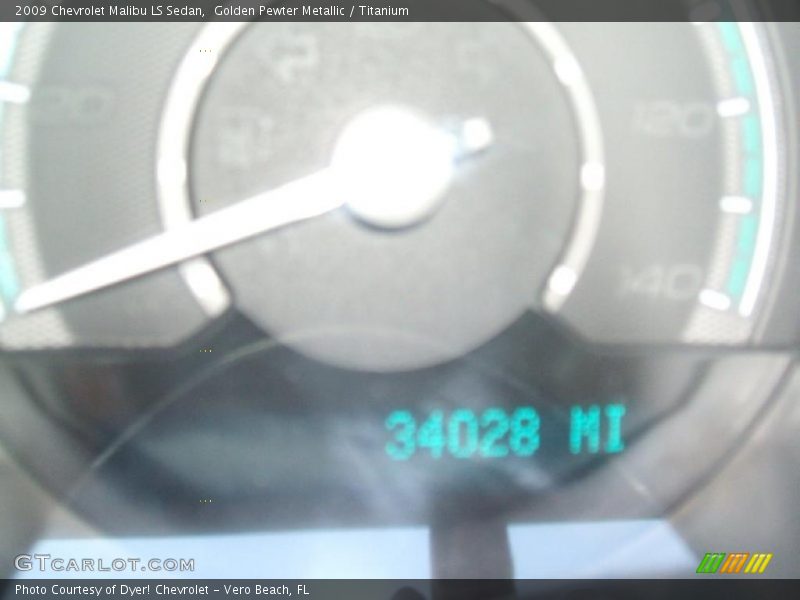 Golden Pewter Metallic / Titanium 2009 Chevrolet Malibu LS Sedan