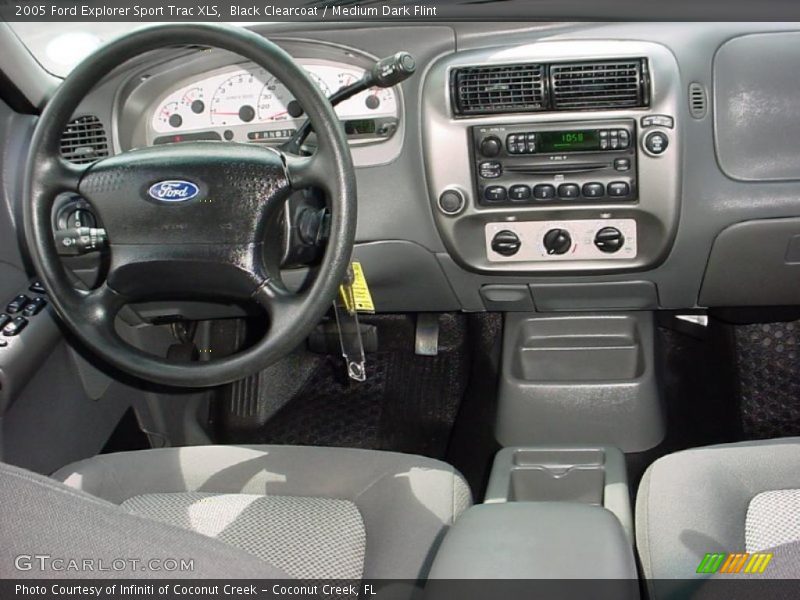 Black Clearcoat / Medium Dark Flint 2005 Ford Explorer Sport Trac XLS