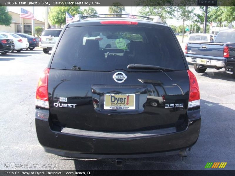 Galaxy Black Metallic / Gray 2006 Nissan Quest 3.5 SE