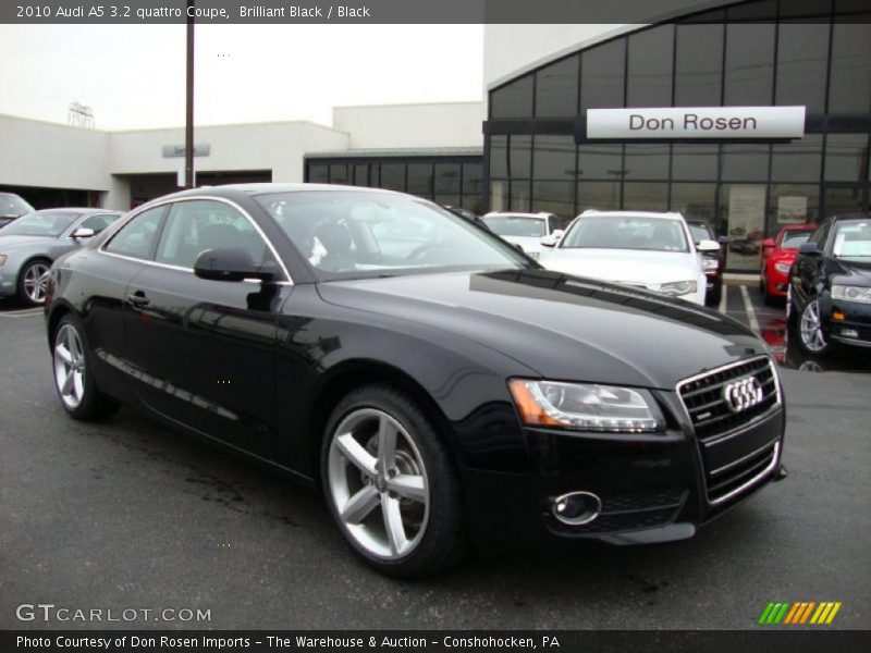 Brilliant Black / Black 2010 Audi A5 3.2 quattro Coupe