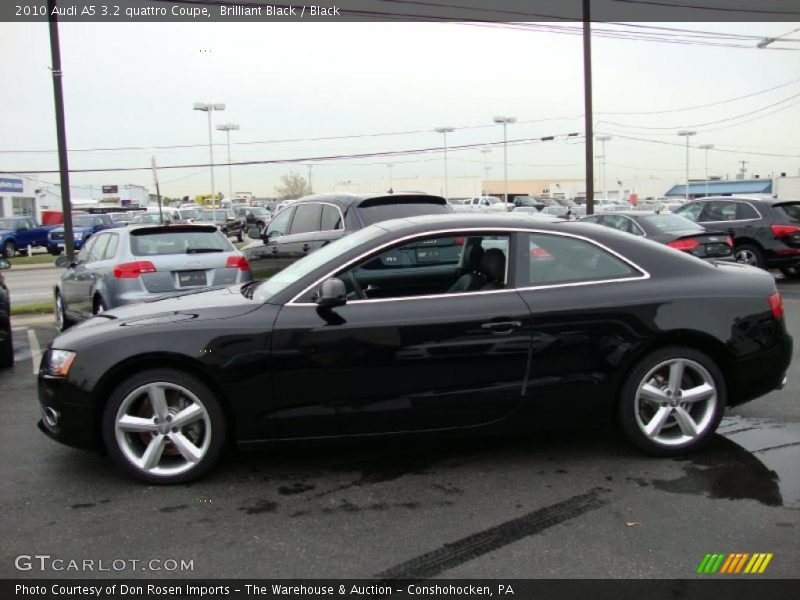 Brilliant Black / Black 2010 Audi A5 3.2 quattro Coupe