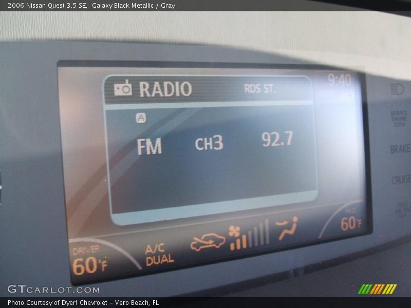 Galaxy Black Metallic / Gray 2006 Nissan Quest 3.5 SE