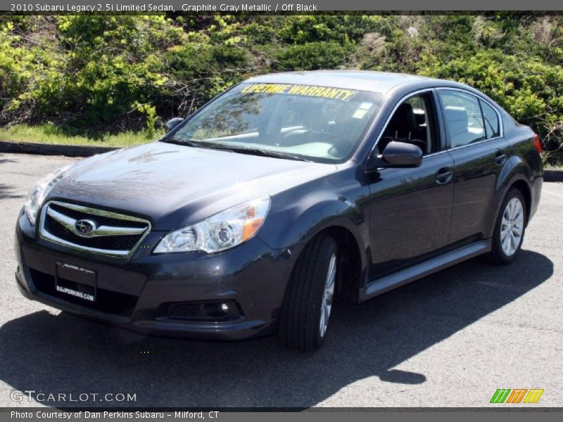Graphite Gray Metallic / Off Black 2010 Subaru Legacy 2.5i Limited Sedan