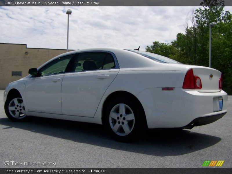 White / Titanium Gray 2008 Chevrolet Malibu LS Sedan