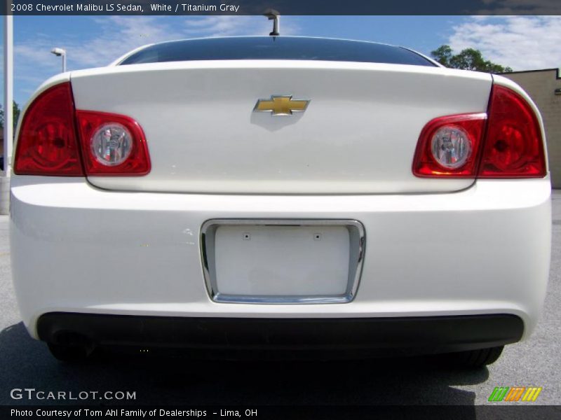 White / Titanium Gray 2008 Chevrolet Malibu LS Sedan