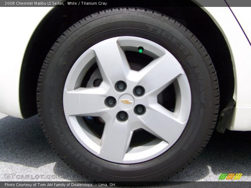 White / Titanium Gray 2008 Chevrolet Malibu LS Sedan