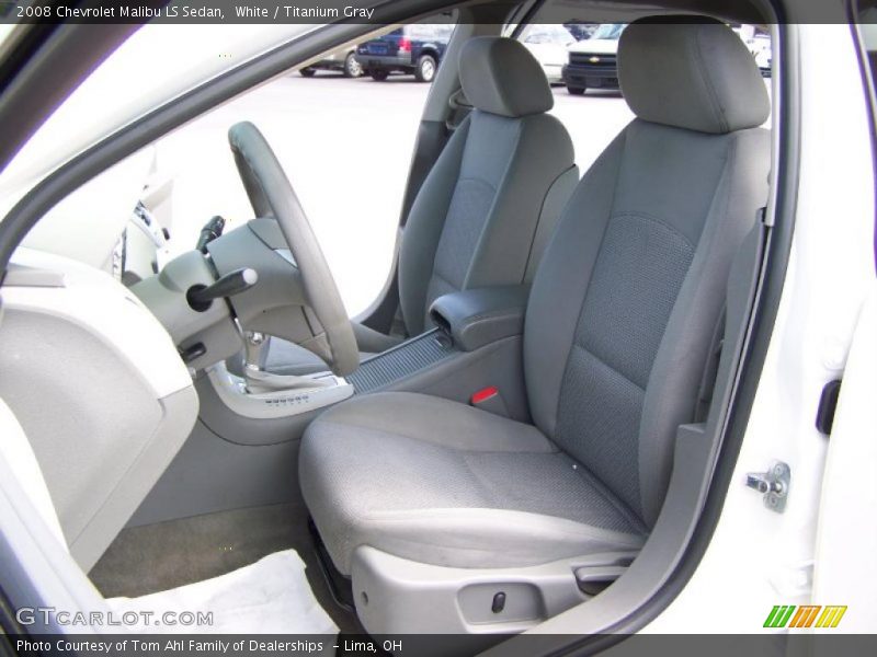 White / Titanium Gray 2008 Chevrolet Malibu LS Sedan