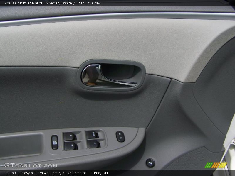 White / Titanium Gray 2008 Chevrolet Malibu LS Sedan