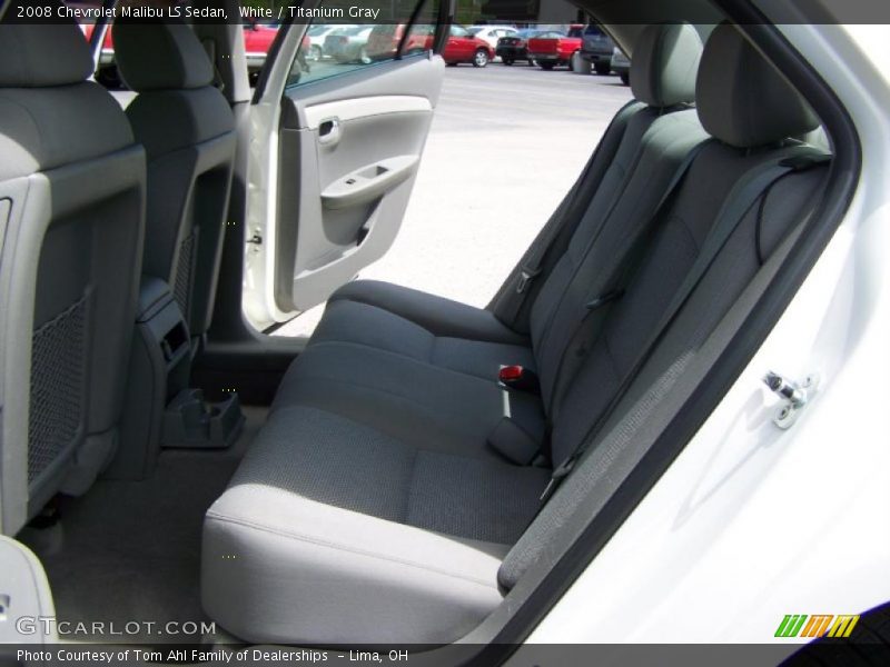 White / Titanium Gray 2008 Chevrolet Malibu LS Sedan