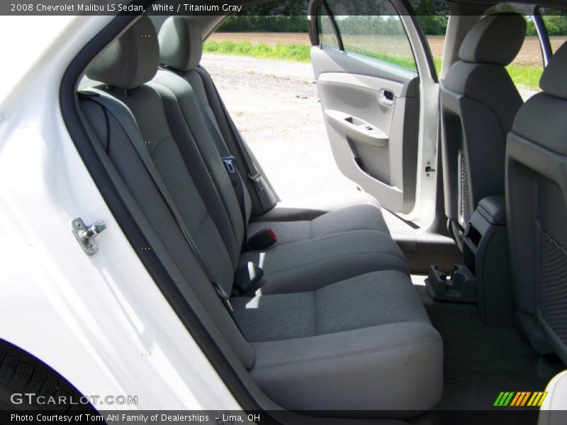 White / Titanium Gray 2008 Chevrolet Malibu LS Sedan