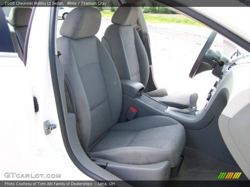 White / Titanium Gray 2008 Chevrolet Malibu LS Sedan