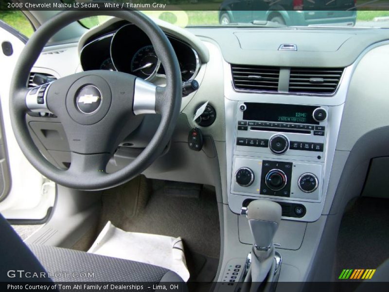White / Titanium Gray 2008 Chevrolet Malibu LS Sedan