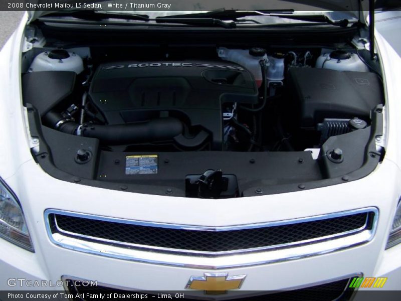 White / Titanium Gray 2008 Chevrolet Malibu LS Sedan