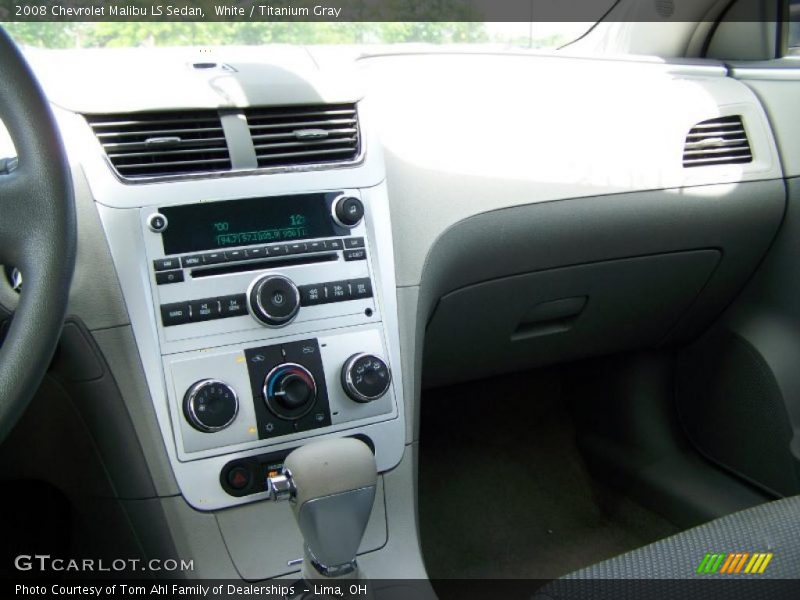 White / Titanium Gray 2008 Chevrolet Malibu LS Sedan
