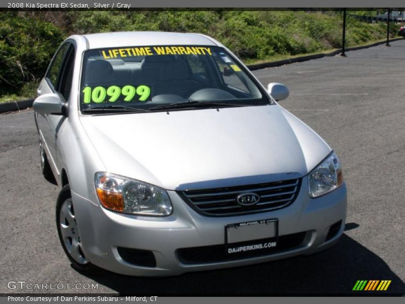 Silver / Gray 2008 Kia Spectra EX Sedan
