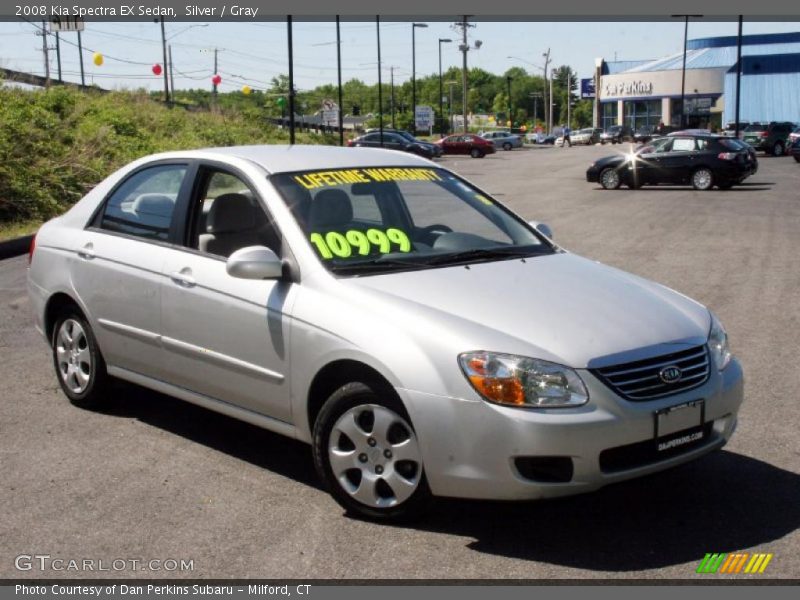 Silver / Gray 2008 Kia Spectra EX Sedan