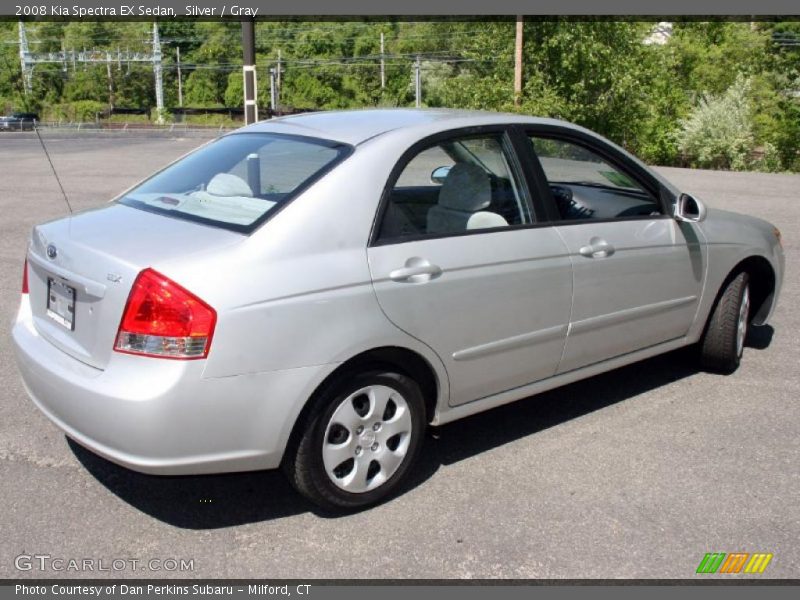 Silver / Gray 2008 Kia Spectra EX Sedan