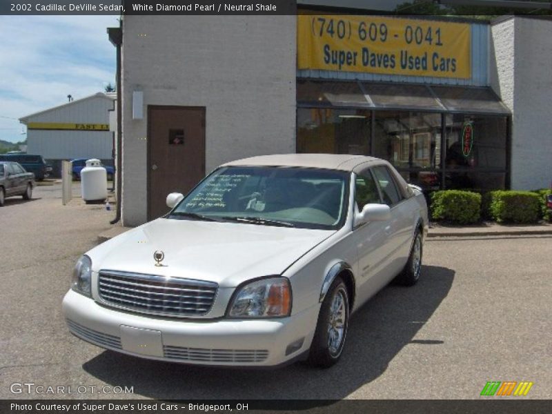 White Diamond Pearl / Neutral Shale 2002 Cadillac DeVille Sedan