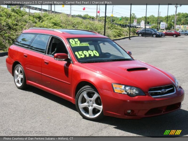 Garnet Red Pearl / Charcoal Black 2005 Subaru Legacy 2.5 GT Limited Wagon