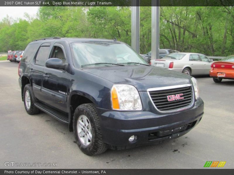 Deep Blue Metallic / Light Titanium 2007 GMC Yukon SLT 4x4