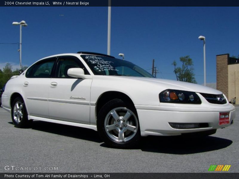 White / Neutral Beige 2004 Chevrolet Impala LS