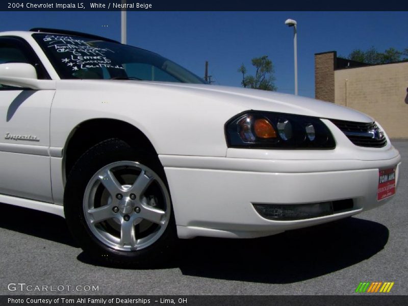 White / Neutral Beige 2004 Chevrolet Impala LS