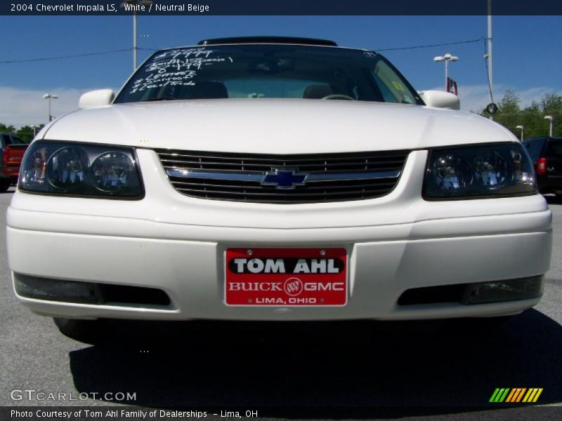 White / Neutral Beige 2004 Chevrolet Impala LS