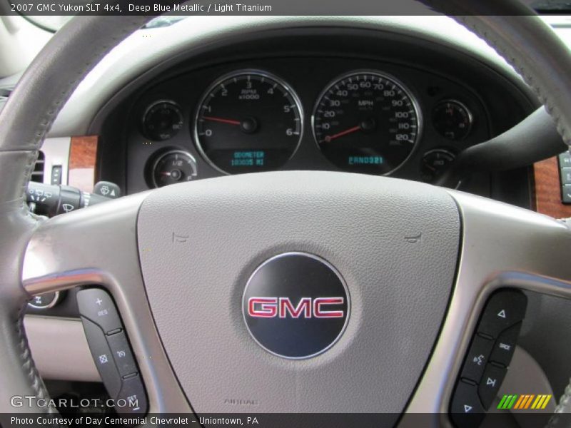 Deep Blue Metallic / Light Titanium 2007 GMC Yukon SLT 4x4