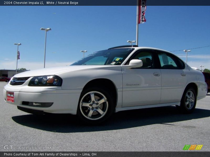 White / Neutral Beige 2004 Chevrolet Impala LS