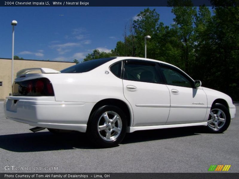 White / Neutral Beige 2004 Chevrolet Impala LS