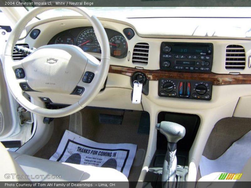 White / Neutral Beige 2004 Chevrolet Impala LS