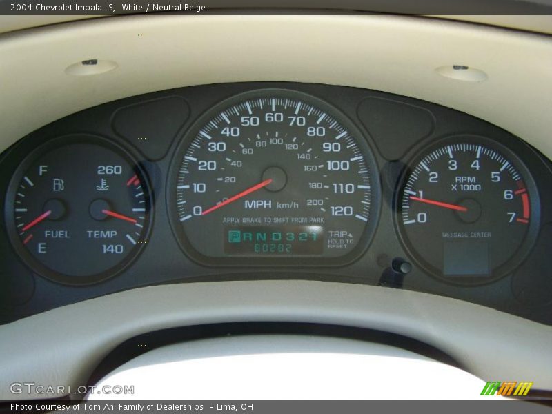 White / Neutral Beige 2004 Chevrolet Impala LS