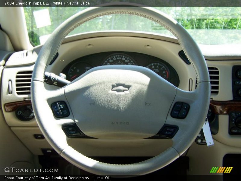 White / Neutral Beige 2004 Chevrolet Impala LS