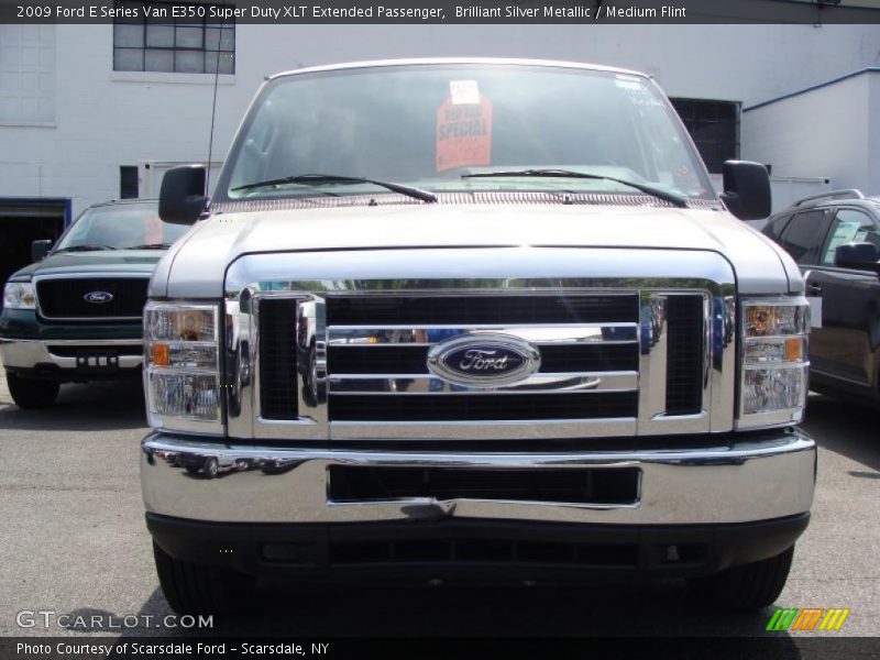 Brilliant Silver Metallic / Medium Flint 2009 Ford E Series Van E350 Super Duty XLT Extended Passenger