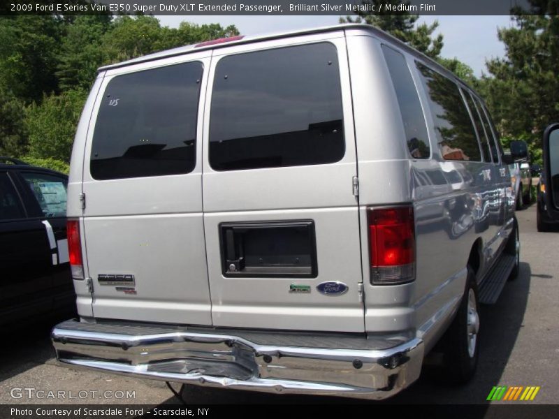 Brilliant Silver Metallic / Medium Flint 2009 Ford E Series Van E350 Super Duty XLT Extended Passenger
