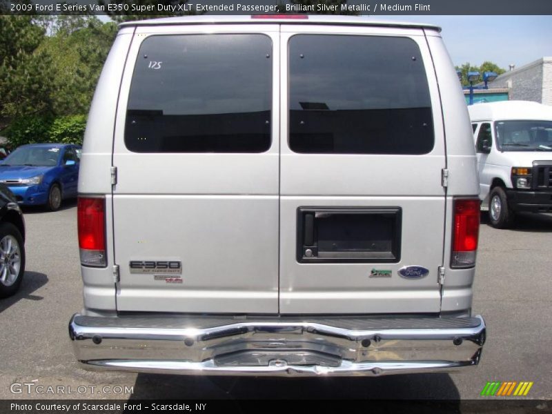 Brilliant Silver Metallic / Medium Flint 2009 Ford E Series Van E350 Super Duty XLT Extended Passenger