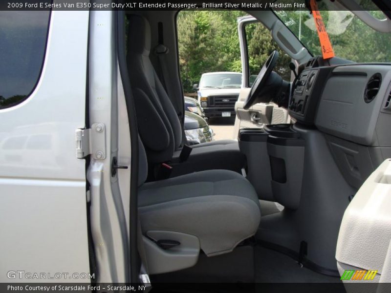 Brilliant Silver Metallic / Medium Flint 2009 Ford E Series Van E350 Super Duty XLT Extended Passenger