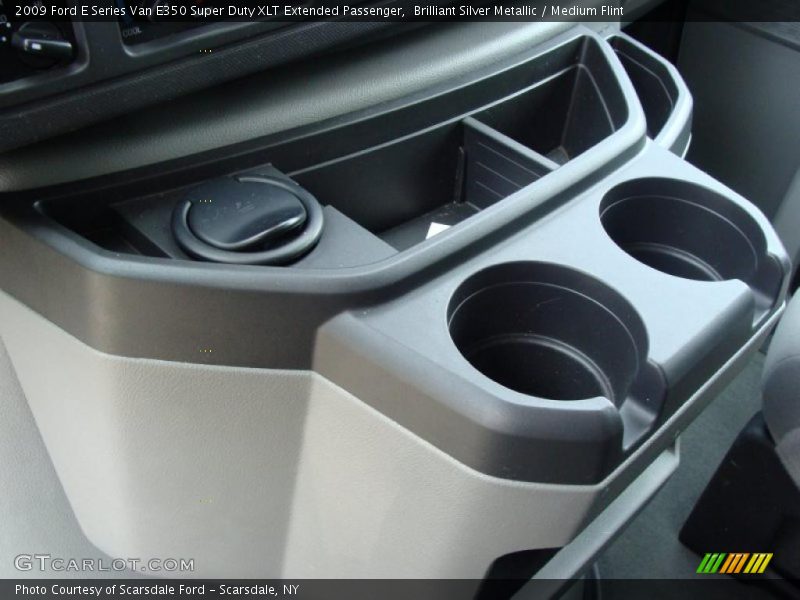 Brilliant Silver Metallic / Medium Flint 2009 Ford E Series Van E350 Super Duty XLT Extended Passenger