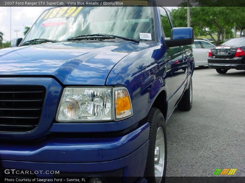 Vista Blue Metallic / Ebony/Blue 2007 Ford Ranger STX SuperCab