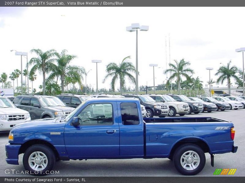 Vista Blue Metallic / Ebony/Blue 2007 Ford Ranger STX SuperCab