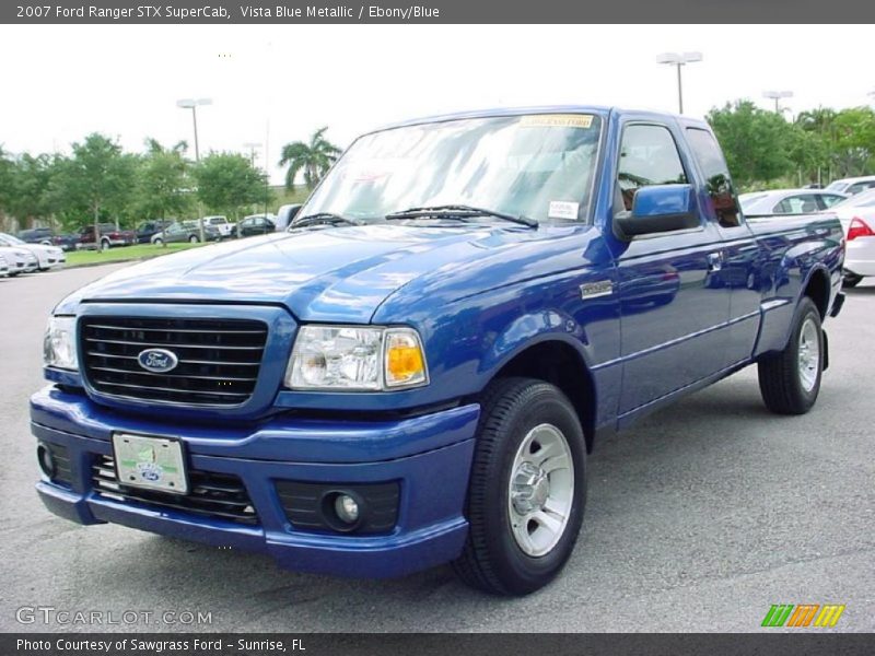 Vista Blue Metallic / Ebony/Blue 2007 Ford Ranger STX SuperCab