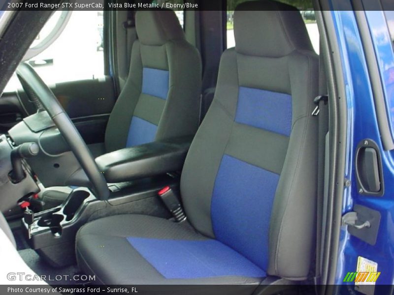 Vista Blue Metallic / Ebony/Blue 2007 Ford Ranger STX SuperCab