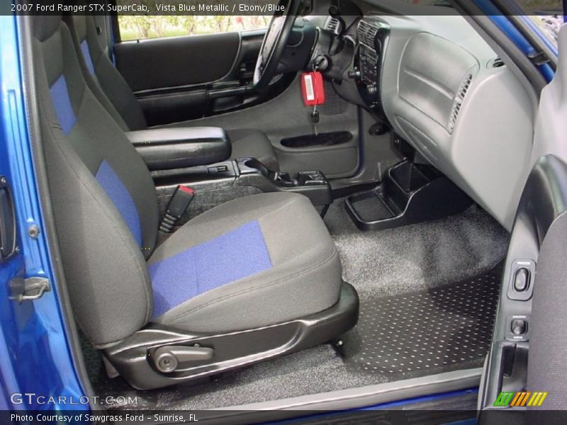 Vista Blue Metallic / Ebony/Blue 2007 Ford Ranger STX SuperCab